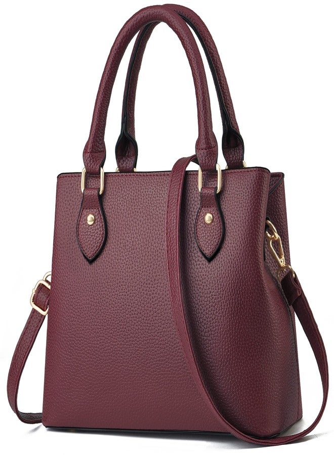 CHICAROUSAL Purses and Handbags for Women Leather Crossbody Bags Women's Tote Shoulder Bag (Burgundy cc) - Image 1
